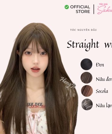 Tóc giả sakura Cần Thơ - tóc giả nguyên đầu - Straight wigs 60cm - mẫu thẳng