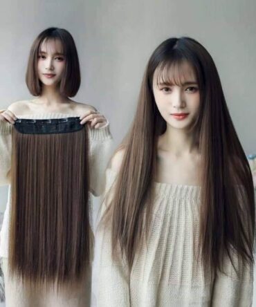 tóc kẹp 6 phím thẳng